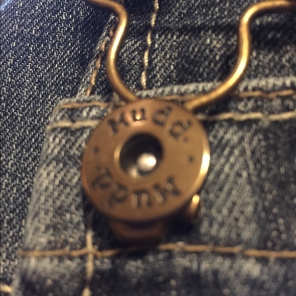 Mudd distressed short overalls bib M - Picture 6 of 7